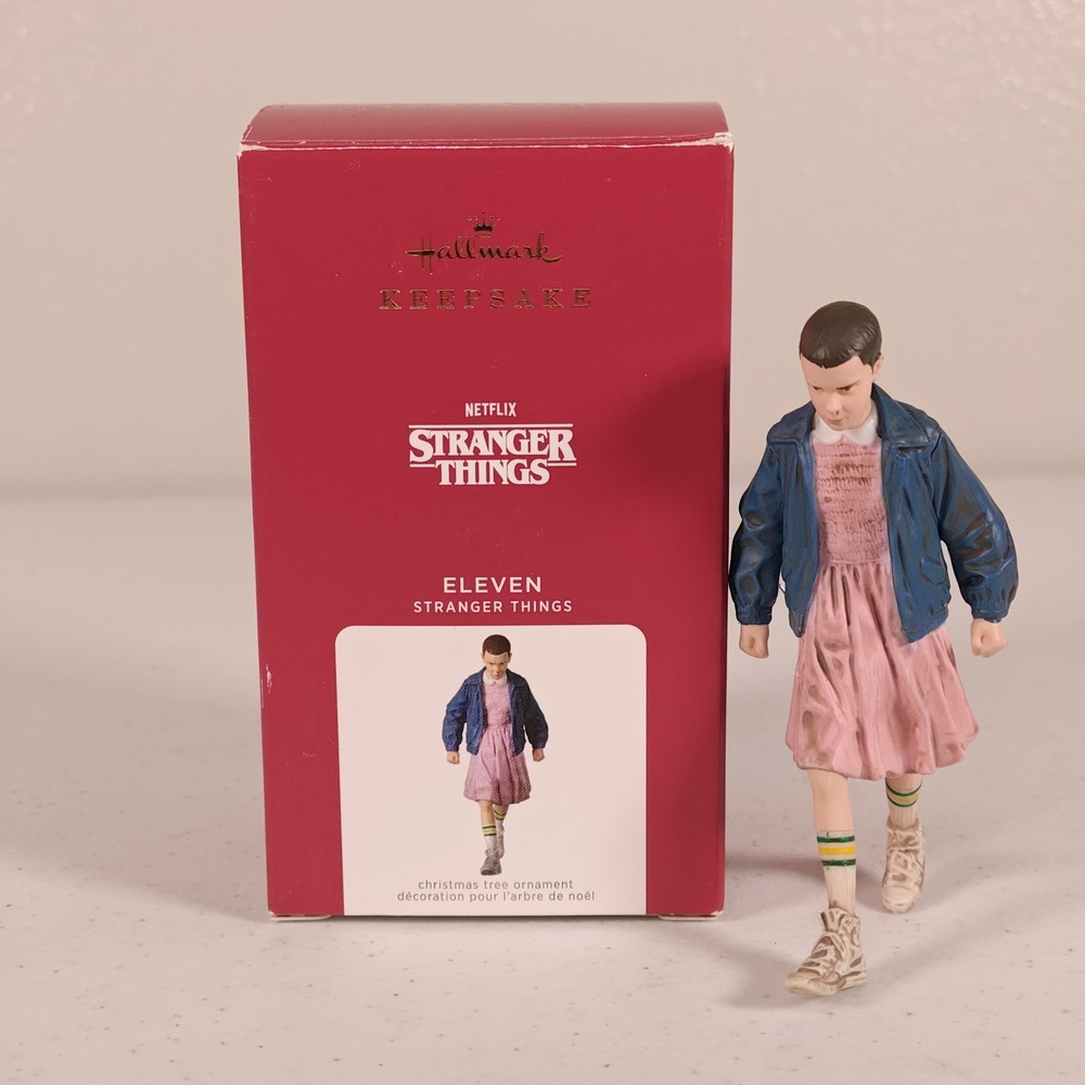 Hallmark Ornament Stranger Things Eleven OS Pink 2021 Keepsake Netflix Used